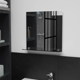 Wall mirror with tempered glass shelf 40x40 cm by , Mirrors - Ref: Foro24-249436, Price: 19,99 €, Discount: %