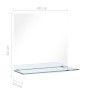 Wall mirror with tempered glass shelf 40x40 cm by , Mirrors - Ref: Foro24-249436, Price: 19,99 €, Discount: %