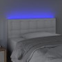 Cabecero con LED cuero sintético blanco 80x5x78/88 cm de , Cabeceros y pies de cama - Ref: Foro24-3121685, Precio: 50,30 €, D...