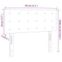 Cabecero con LED cuero sintético blanco 80x5x78/88 cm de , Cabeceros y pies de cama - Ref: Foro24-3121685, Precio: 50,30 €, D...