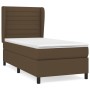 Cama box spring con colchón tela marrón oscuro 100x200 cm de , Camas y somieres - Ref: Foro24-3128024, Precio: 399,76 €, Desc...