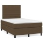 Cama box spring con colchón tela marrón oscuro 120x200 cm de , Camas y somieres - Ref: Foro24-3141844, Precio: 426,25 €, Desc...