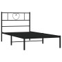 Estructura de cama con cabecero metal negro 100x200 cm de , Camas y somieres - Ref: Foro24-355458, Precio: 65,99 €, Descuento: %