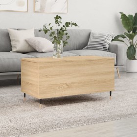 Oak Sonoma plywood coffee table 90x44.5x45 cm by , Coffee table - Ref: Foro24-830967, Price: 66,99 €, Discount: %