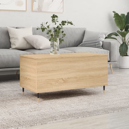 Mesa de centro madera contrachapada roble Sonoma 90x44,5x45 cm de , Mesas de centro - Ref: Foro24-830967, Precio: 64,99 €, De...