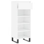 Mueble zapatero madera contrachapada blanco brillo 40x36x105 cm de , Zapateros y organizadores de calzado - Ref: Foro24-83147...