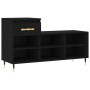 Shoe cabinet made of black plywood wood 102x36x60 cm by , Shoe racks and shoe organizers - Ref: Foro24-831357, Price: 46,99 €...