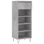 Plywood shoe cabinet in gray concrete wood 40x36x105 cm by , Shoe racks and shoe organizers - Ref: Foro24-831464, Price: 40,9...