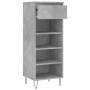 Plywood shoe cabinet in gray concrete wood 40x36x105 cm by , Shoe racks and shoe organizers - Ref: Foro24-831464, Price: 40,9...