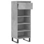 Mueble zapatero madera contrachapada gris hormigón 40x36x105 cm de , Zapateros y organizadores de calzado - Ref: Foro24-83147...