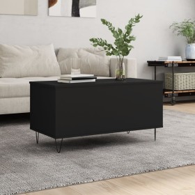 Black plywood coffee table 90x44.5x45 cm by , Coffee table - Ref: Foro24-830973, Price: 58,65 €, Discount: %