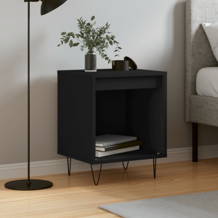 Engineered wood black bedside table 40x35x50 cm by , Nightstands - Ref: Foro24-830718, Price: 33,05 €, Discount: %