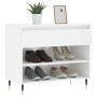 Mueble zapatero madera contrachapada blanco brillo 70x36x60 cm de , Zapateros y organizadores de calzado - Ref: Foro24-831430...