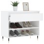 Mueble zapatero madera contrachapada blanco brillo 70x36x60 cm de , Zapateros y organizadores de calzado - Ref: Foro24-831430...