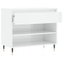 Mueble zapatero madera contrachapada blanco brillo 70x36x60 cm de , Zapateros y organizadores de calzado - Ref: Foro24-831430...