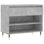 Mueble zapatero madera contrachapada gris hormigón 70x36x60 cm de , Zapateros y organizadores de calzado - Ref: Foro24-831432...