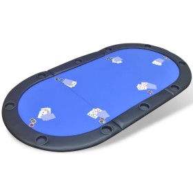 Tablero de póker plegable para 10 jugadores azul de vidaXL, Mesas de juego y de póquer - Ref: Foro24-80136, Precio: 119,77 €,...