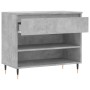 Mueble zapatero madera contrachapada gris hormigón 70x36x60 cm de , Zapateros y organizadores de calzado - Ref: Foro24-831432...