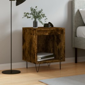 Engineered wood smoked oak bedside table 40x35x50 cm by , Nightstands - Ref: Foro24-830726, Price: 32,99 €, Discount: %