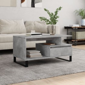 Mesa de centro madera contrachapada gris hormigón 90x49x45 cm de , Mesas de centro - Ref: Foro24-831032, Precio: 67,99 €, Des...