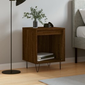 Engineered wood brown oak bedside table 40x35x50 cm by , Nightstands - Ref: Foro24-830730, Price: 33,05 €, Discount: %