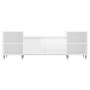 Mueble para TV madera contrachapada blanco brillo 160x35x55 cm de , Muebles TV - Ref: Foro24-831334, Precio: 91,46 €, Descuen...