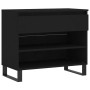 Mueble zapatero madera contrachapada negro 70x36x60 cm de , Zapateros y organizadores de calzado - Ref: Foro24-831445, Precio...