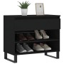 Mueble zapatero madera contrachapada negro 70x36x60 cm de , Zapateros y organizadores de calzado - Ref: Foro24-831445, Precio...