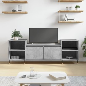 TV stand made of gray concrete plywood, 160x35x55 cm by , TV Furniture - Ref: Foro24-831336, Price: 61,99 €, Discount: %