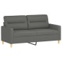 2-seater sofa with dark gray fabric cushions, 140 cm by , Sofas - Ref: Foro24-3200822, Price: 230,08 €, Discount: %