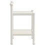 Metal nightstand white & transparent glass 45x34.5x60.5cm by vidaXL, Nightstands - Ref: Foro24-325074, Price: 47,43 €, Discou...