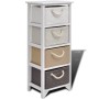 Storage cabinet with 4 wooden drawers by vidaXL, Lockers and storage cabinets - Ref: Foro24-242890, Price: 114,35 €, Discount: %