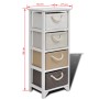 Storage cabinet with 4 wooden drawers by vidaXL, Lockers and storage cabinets - Ref: Foro24-242890, Price: 114,35 €, Discount: %