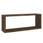 Cubic wall shelves 2 units oak wood brown 60x15x23 cm by , Shelves and shelves - Ref: Foro24-815930, Price: 31,76 €, Discount: %