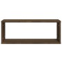 Cubic wall shelves 2 units oak wood brown 60x15x23 cm by , Shelves and shelves - Ref: Foro24-815930, Price: 31,76 €, Discount: %