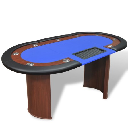 Pokertisch für 10 Spieler, Chip-Tablett und Dealer-Bereich von vidaXL, Spiel- und Pokertische - Ref: Foro24-80134, Preis: 316...