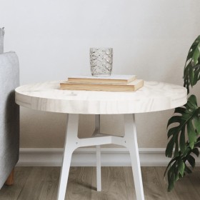 Solid white pine round table top Ø50x3 cm by , Table tops - Ref: Foro24-833662, Price: 39,23 €, Discount: %