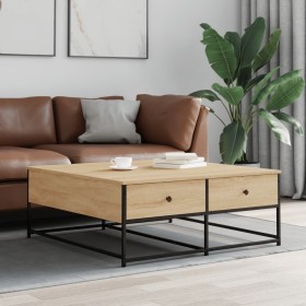 Mesa de centro madera de ingeniería roble Sonoma 100x99x40 cm de , Mesas de centro - Ref: Foro24-835295, Precio: 77,99 €, Des...