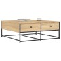 Mesa de centro madera de ingeniería roble Sonoma 100x99x40 cm de , Mesas de centro - Ref: Foro24-835295, Precio: 78,42 €, Des...