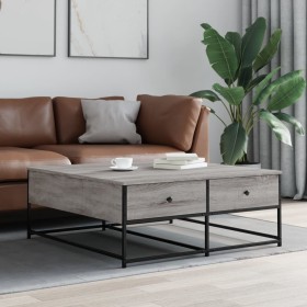 Mesa de centro madera de ingeniería gris Sonoma 100x99x40 cm de , Mesas de centro - Ref: Foro24-835297, Precio: 80,99 €, Desc...