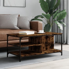 Smoked oak plywood coffee table 100x50x45 cm by , Coffee table - Ref: Foro24-835306, Price: 41,03 €, Discount: %