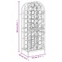 Black wrought iron wine rack for 41 bottles, measuring 45x36x120 cm. by , Wine racks - Ref: Foro24-358370, Price: 136,90 €, D...