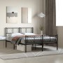 Black metal headboard and footboard bed frame 150x200 cm by , Beds and slatted bases - Ref: Foro24-372199, Price: 100,58 €, D...