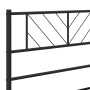 Black metal headboard and footboard bed frame 150x200 cm by , Beds and slatted bases - Ref: Foro24-372199, Price: 100,58 €, D...