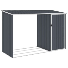 Cobertizo jardín leña antracita acero galvanizado 245x98x159cm de , Cobertizos - Ref: Foro24-46295, Precio: 187,99 €, Descuen...