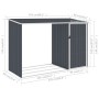 Cobertizo jardín leña antracita acero galvanizado 245x98x159cm de , Cobertizos - Ref: Foro24-46295, Precio: 175,57 €, Descuen...