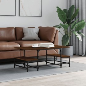 Oak brown plywood coffee table 100x50.5x40 cm by , Coffee table - Ref: Foro24-835378, Price: 37,99 €, Discount: %