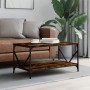 Smoked oak plywood coffee table 90x50x45 cm by , Coffee table - Ref: Foro24-835386, Price: 53,68 €, Discount: %