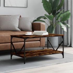 Smoked oak plywood coffee table 90x50x45 cm by , Coffee table - Ref: Foro24-835386, Price: 49,99 €, Discount: %