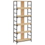 Engineered wood oak Sonoma bookshelf 78.5x33x188.5 cm by , Bookcases and shelves - Ref: Foro24-835260, Price: 99,93 €, Discou...